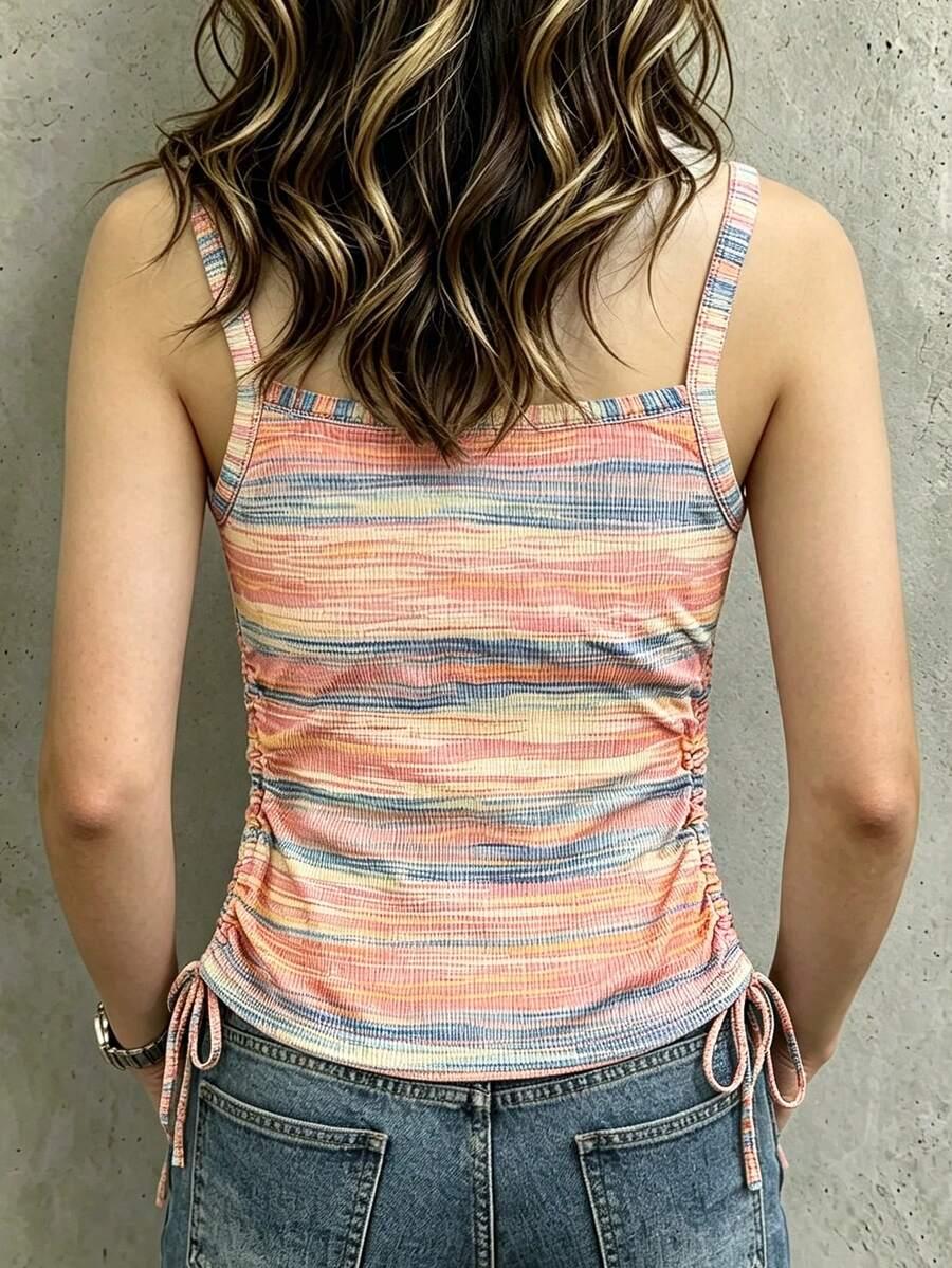 SHEIN TOP NA RAMIĄCZKACH WIĄZANIA S06__M