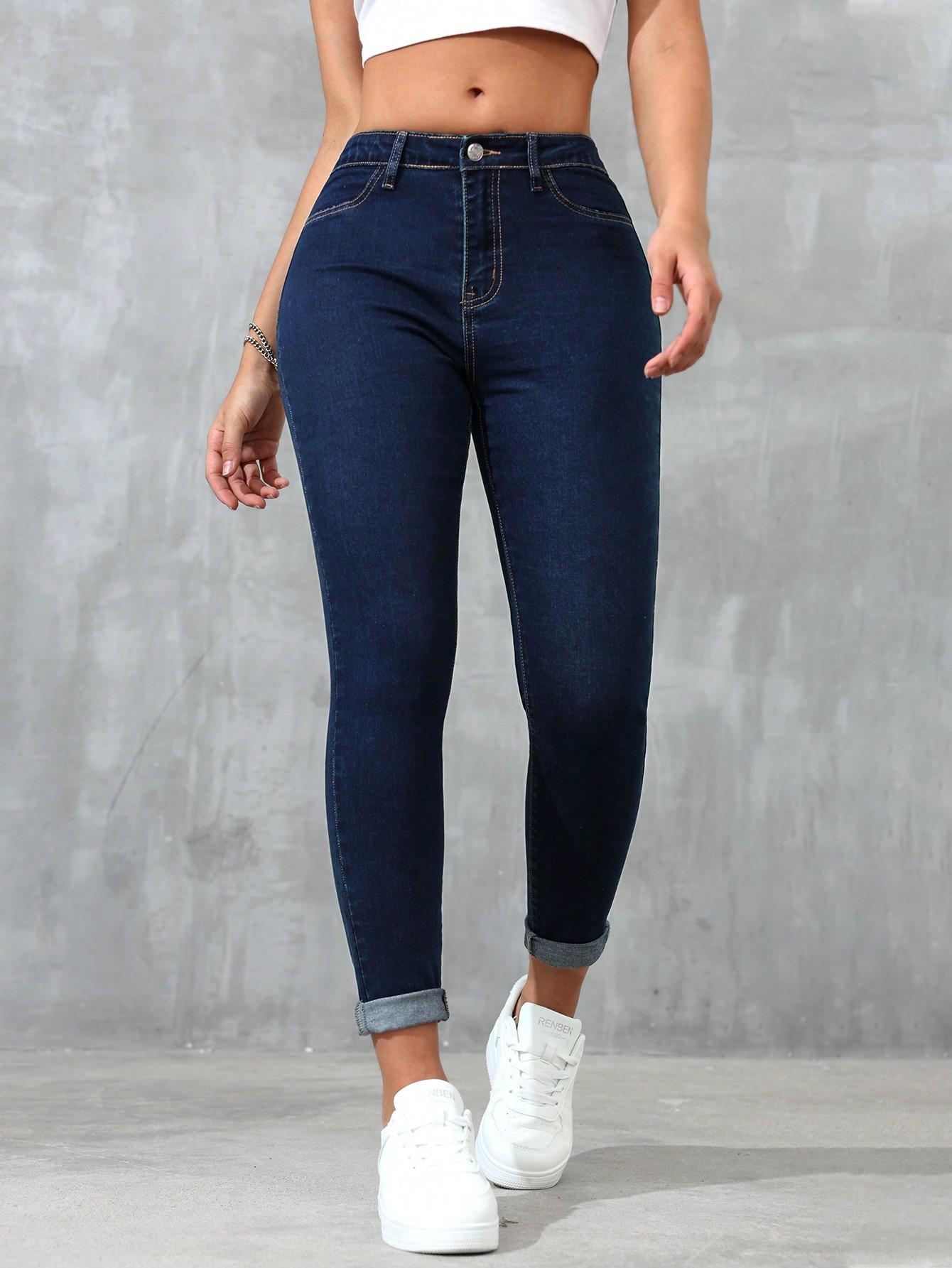 SHEIN SPODNIE JEANS RURKI S06__L
