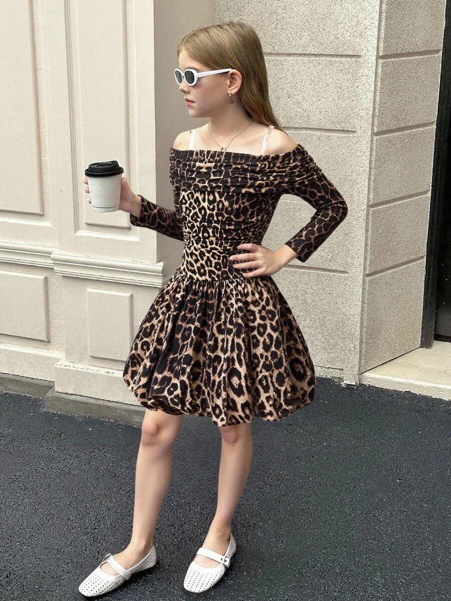 SHEIN MINI SUKIENKA ANIMAL PRINT S06__140-146