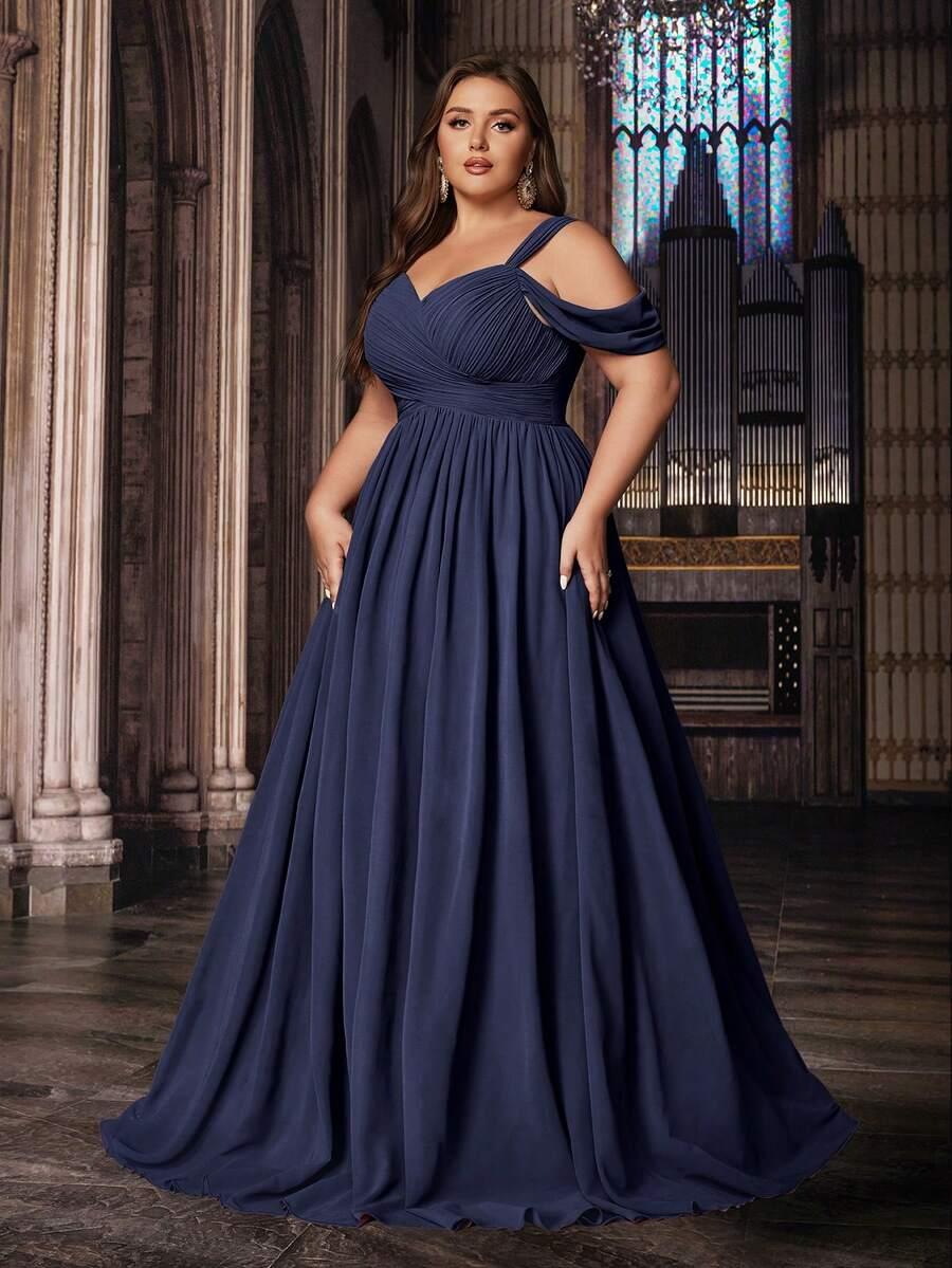 SHEIN GRANATOWA MAXI SUKIENKA S09__46