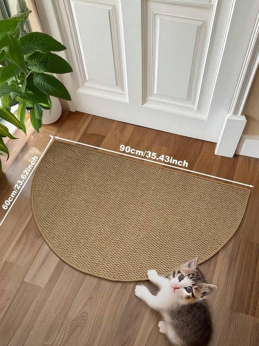 SHEIN BRĄZOWA WYCIERACZKA PÓŁKOLE S07__60X90CM