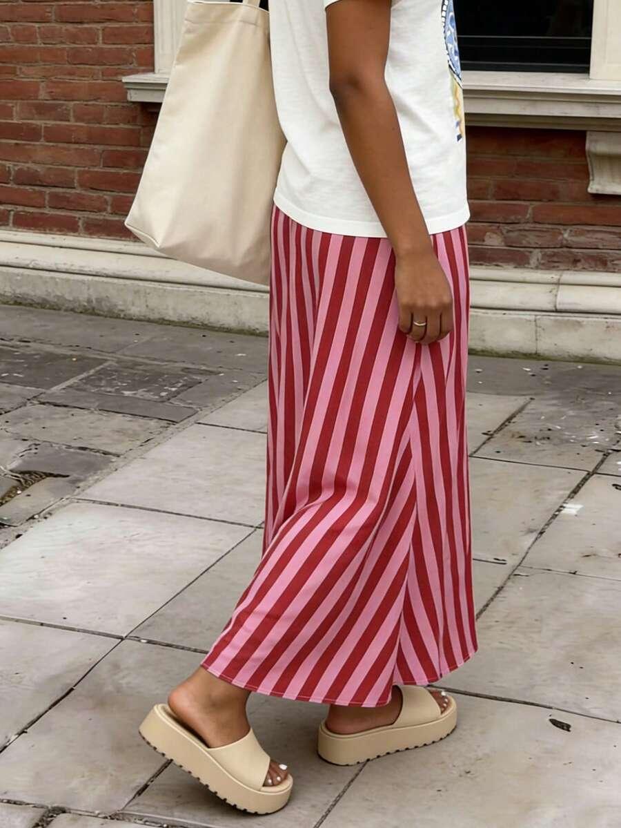 SHEIN RÓŻOWA SPÓDNICA PASKI S06__S