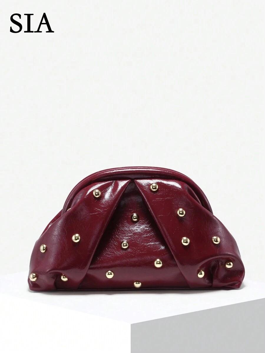 SHEIN CZERWONA TOREBKA ZDOBIENIE S07__17X30CM