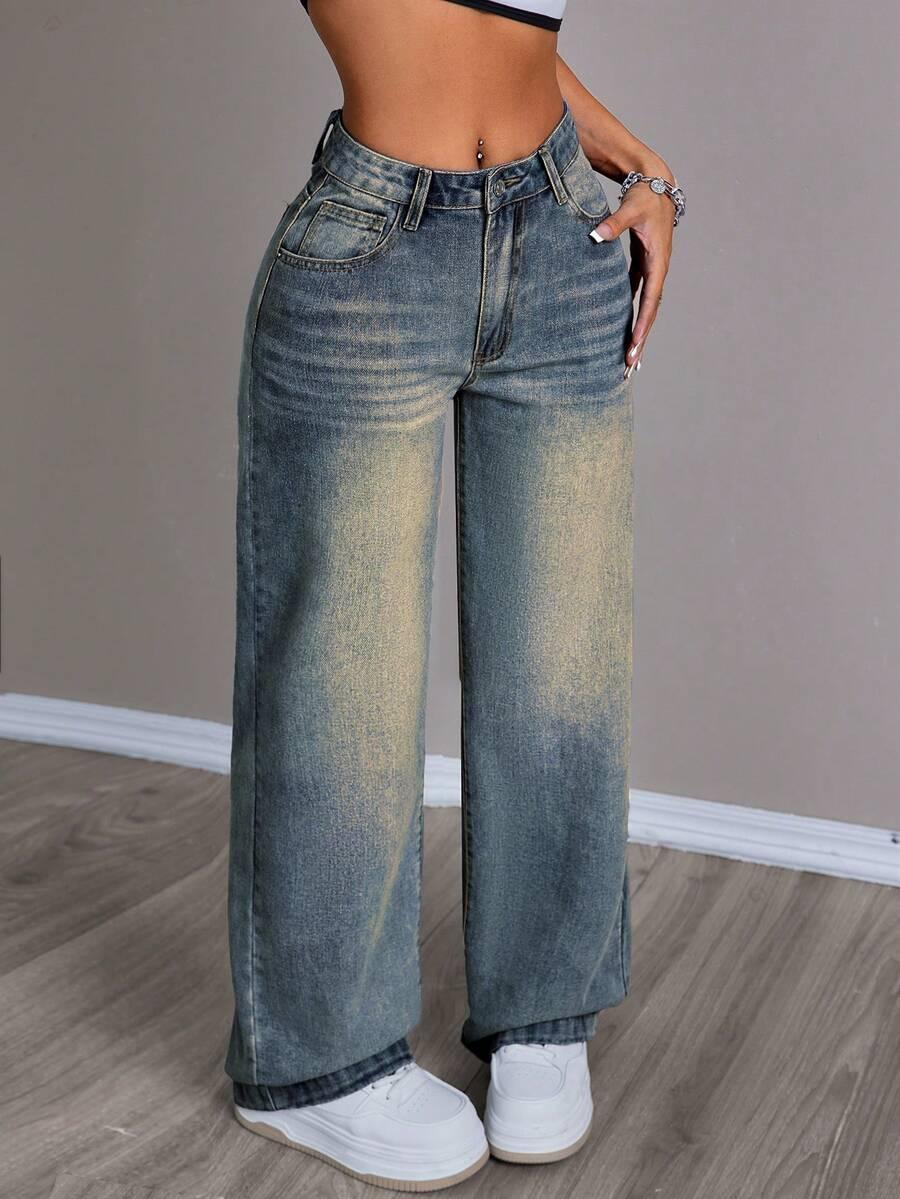 SHEIN NIEBIESKIE SPODNIE JEANS S06__M
