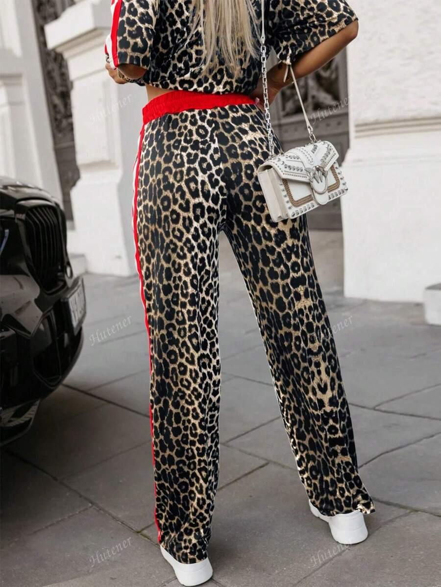 SHEIN BLUZKA SPODNIE DRESOWE ANIMAL PRINT KOMPLET S06__S