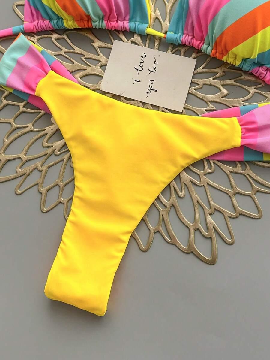 SHEIN DWUCZĘŚCIOWY STRÓJ KĄPIELOWY KONTRAST S09__S