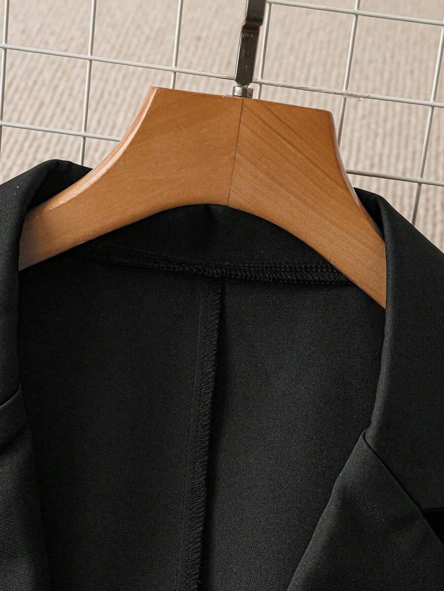 SHEIN CZARNA ELEGANCKA MARYNARKA S09__M