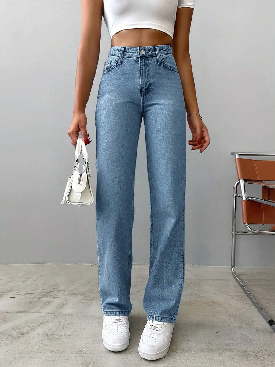 EURMUSE NIEBIESKIE SPODNIE JEANS S06__XXS