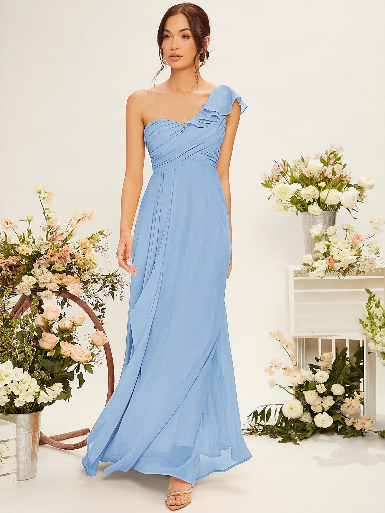 SHEIN NIEBIESKA MAXI SUKIENKA S06__S