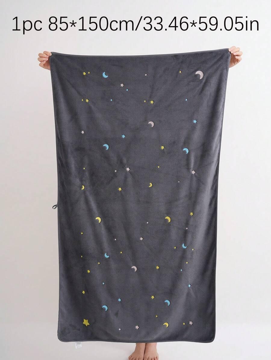 SHEIN SZARY RĘCZNIK WZÓR S07__34X75