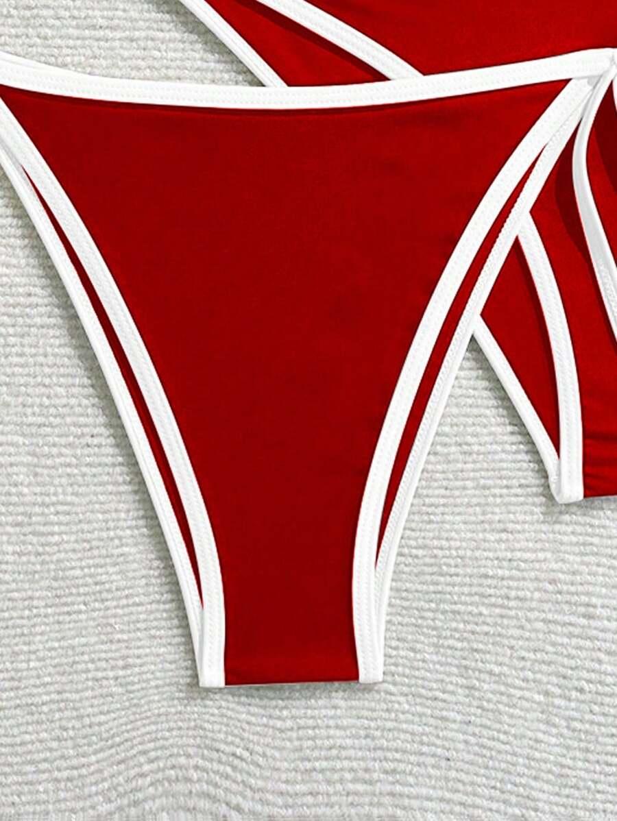 SHEIN TRZYCZĘŚCIOWY STRÓJ KĄPIELOWY KOMPLET S09__M