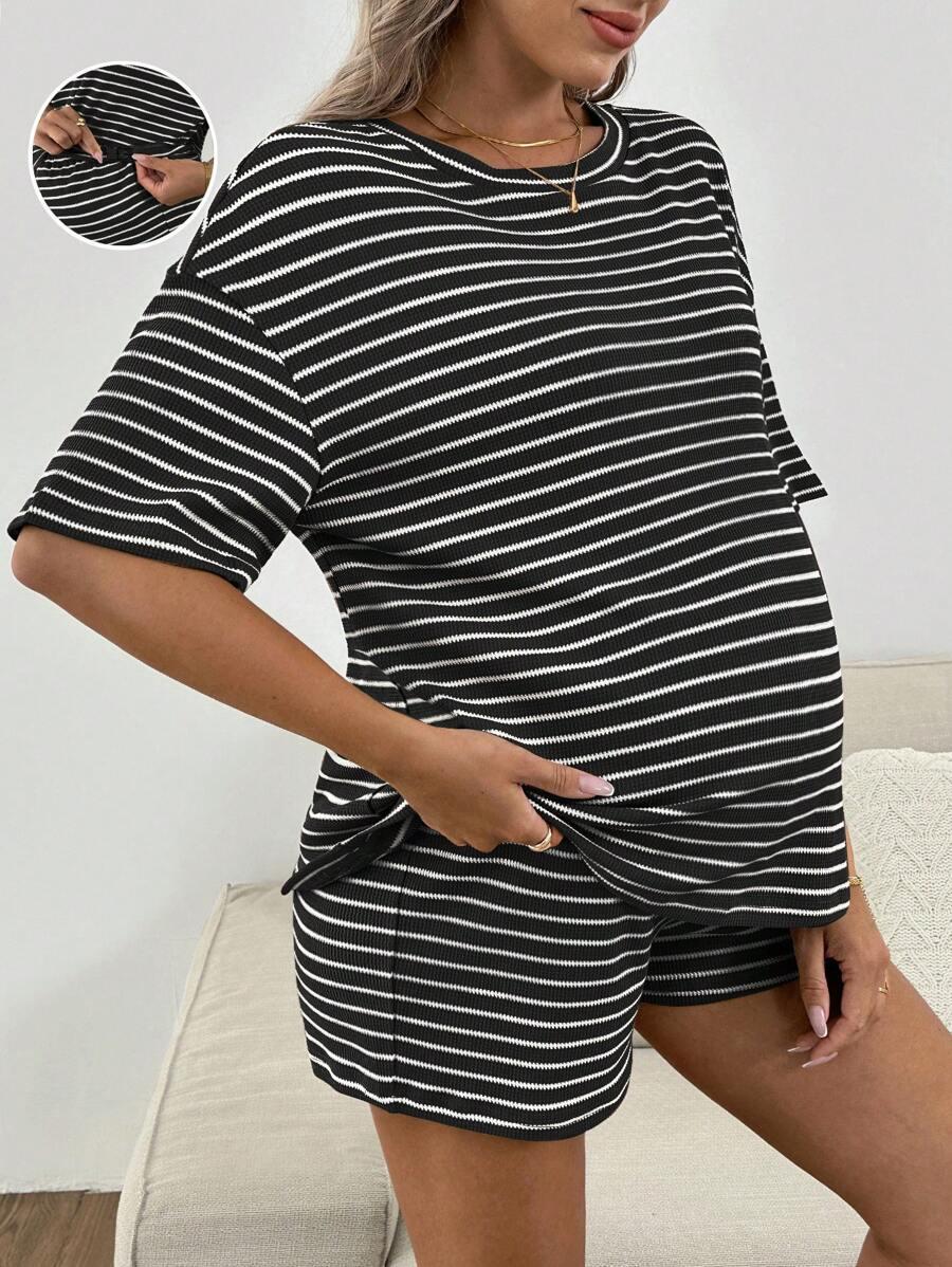SHEIN SPODENKI CIĄŻOWE W PASKI S06__XXL