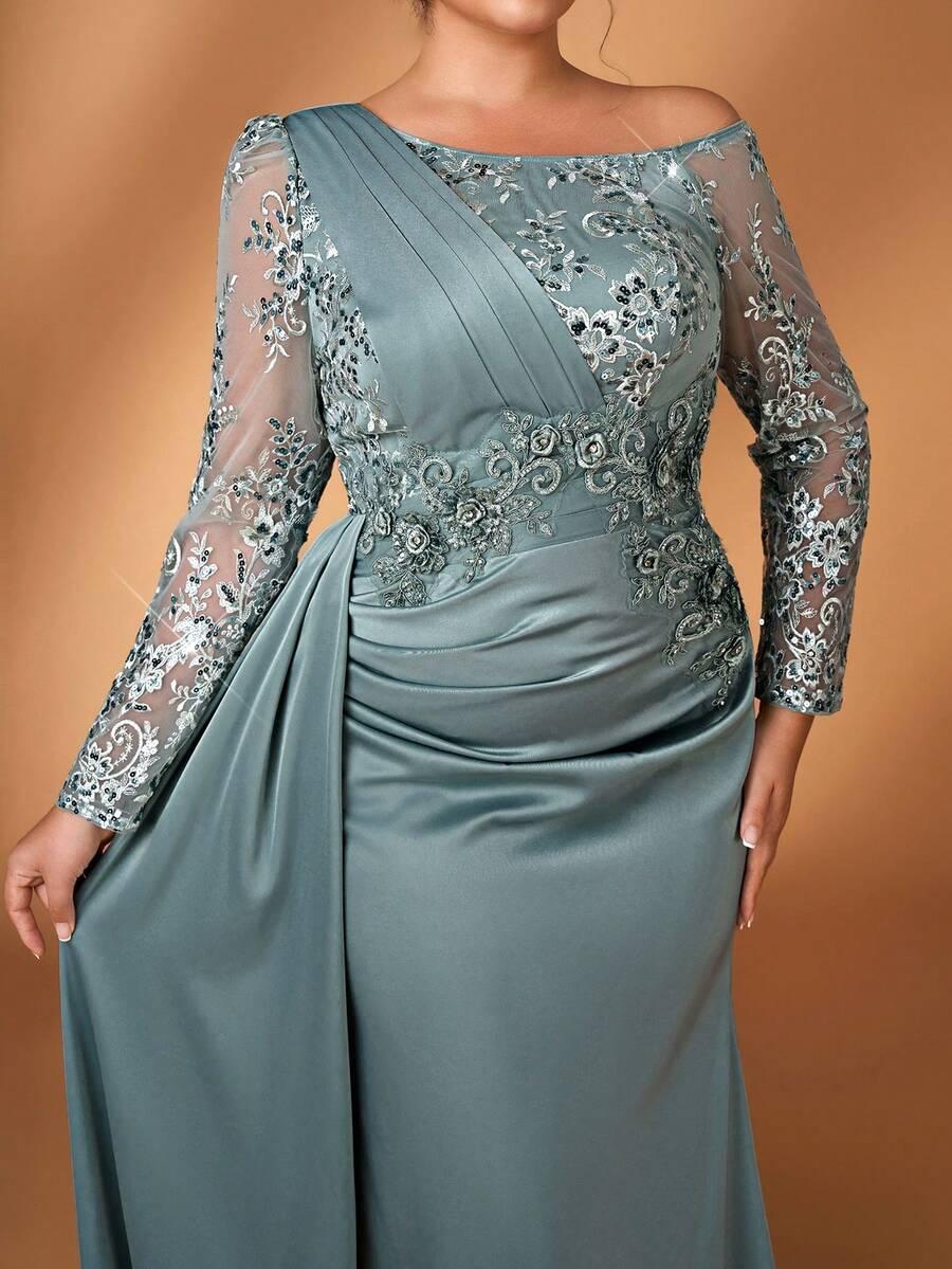 SERIN ZIELONA MAXI SUKIENKA ZDOBIENIA S06__46