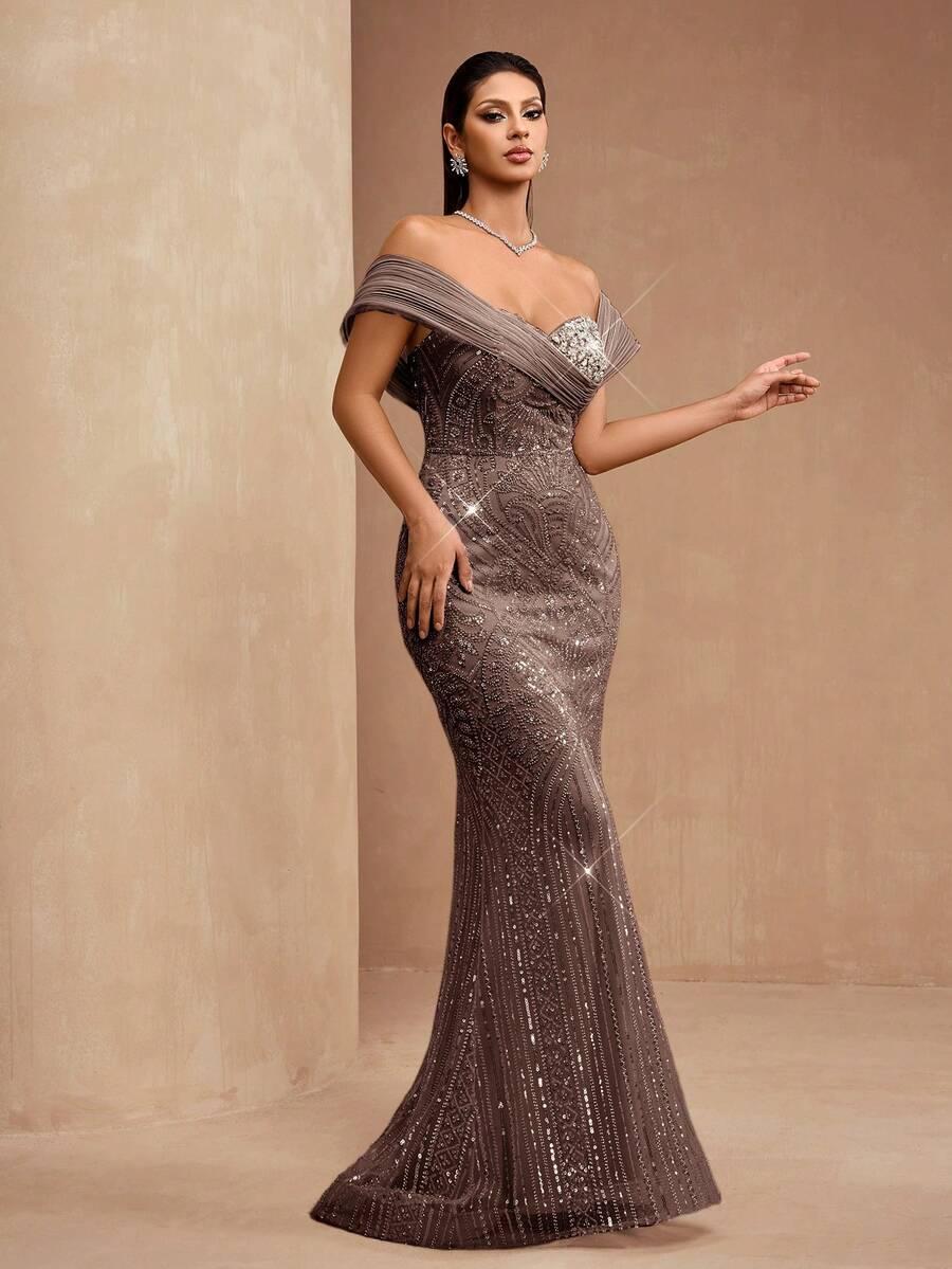 SHEIN ZDOBIONA MAXI SUKIENKA S06__XXL