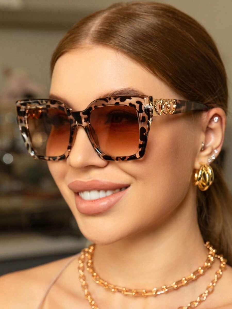 SHEIN OKULARY PRZECIWSŁONECZNE ANIMAL PRINT S07