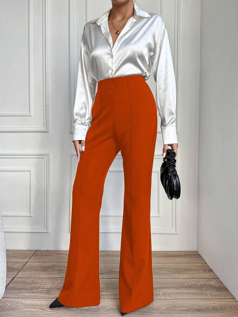 SHEIN CZERWONE SPODNIE CASUAL S06__L