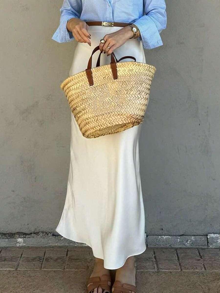 SHEIN BIAŁA MAXI SPÓDNICA S06__M