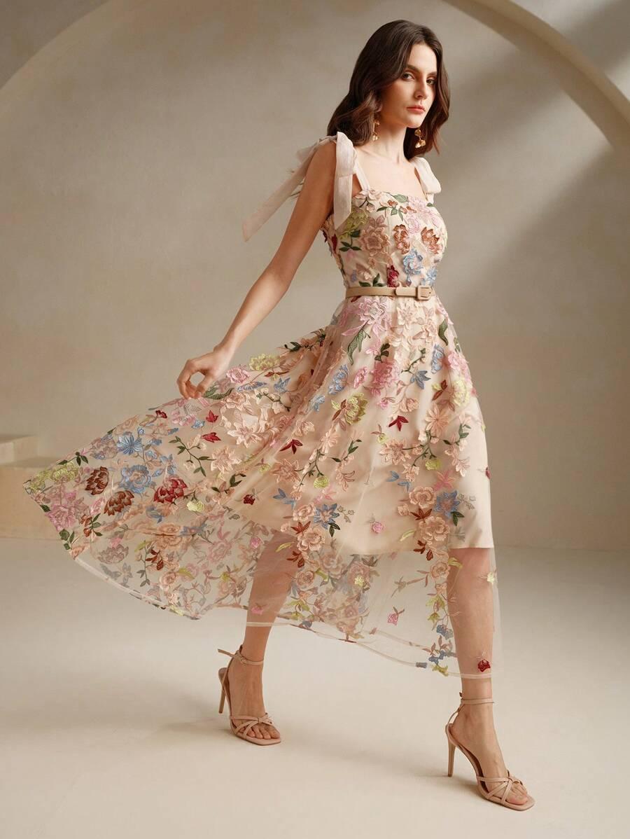 SHEIN SUKIENKA WZÓR KWIATY S06__XL