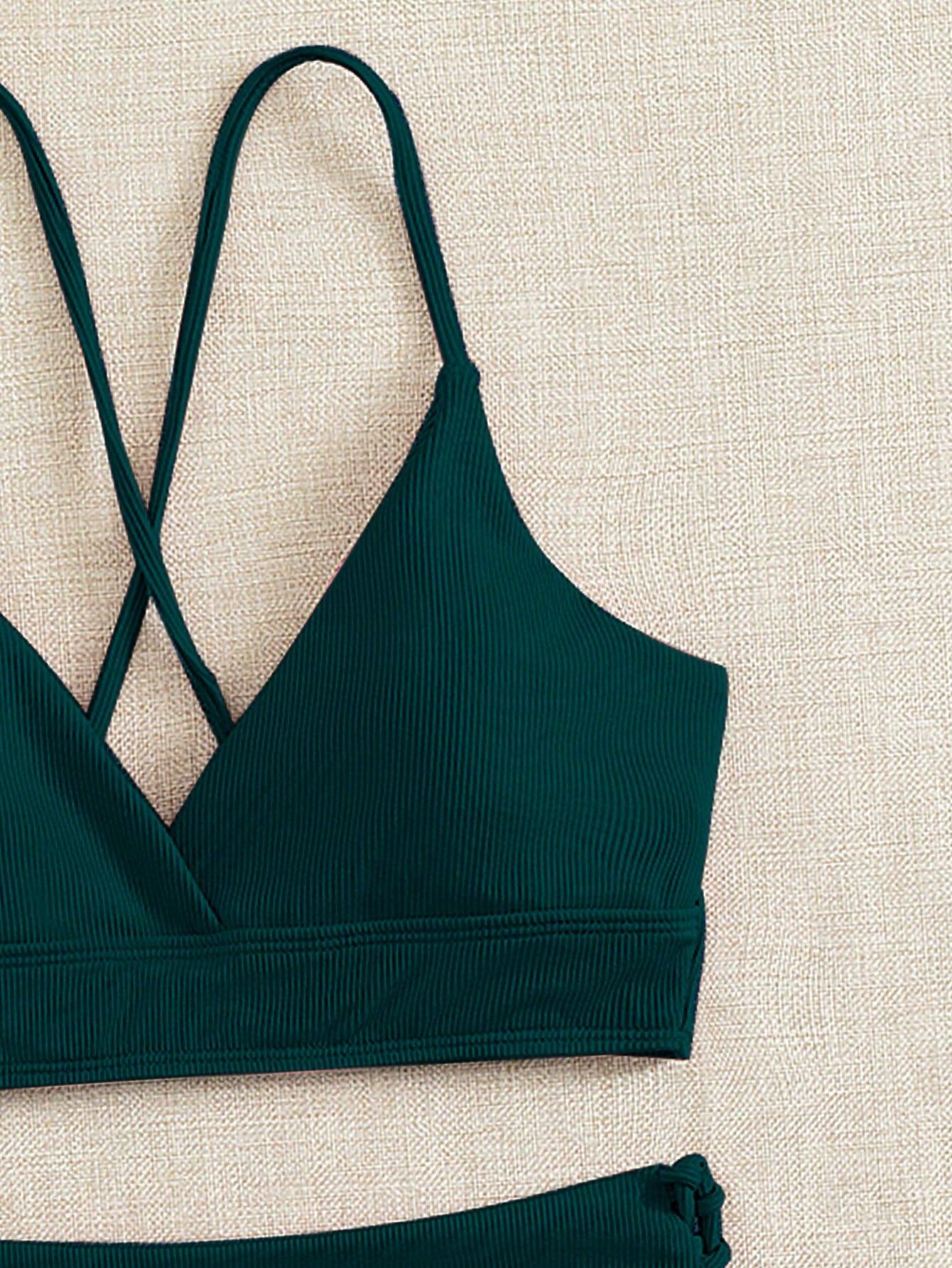 SHEIN ZIELONY DWUCZĘŚCIOWY STRÓJ KĄPIELOWY S09__XS