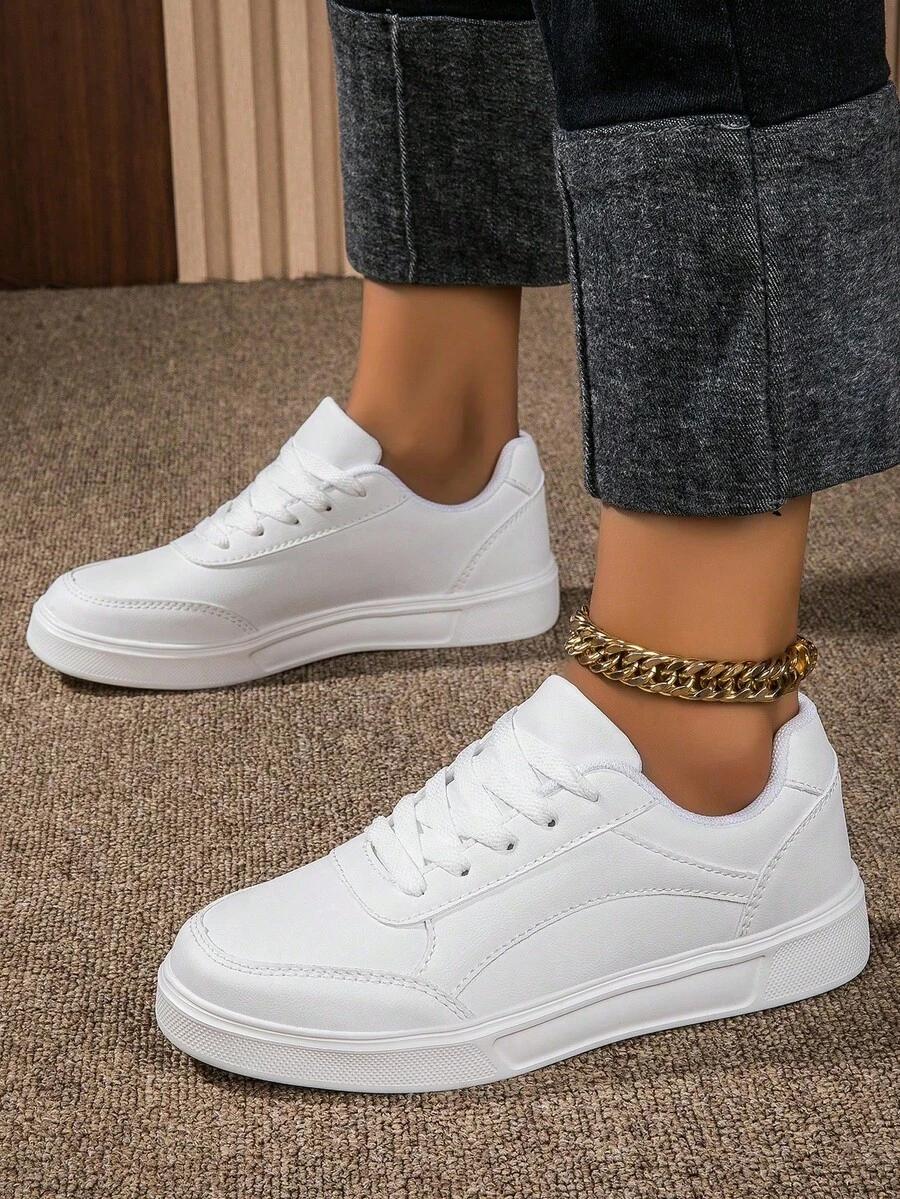 SHEIN BIAŁE SZNUROWANE BUTY SPORTOWE S06__40