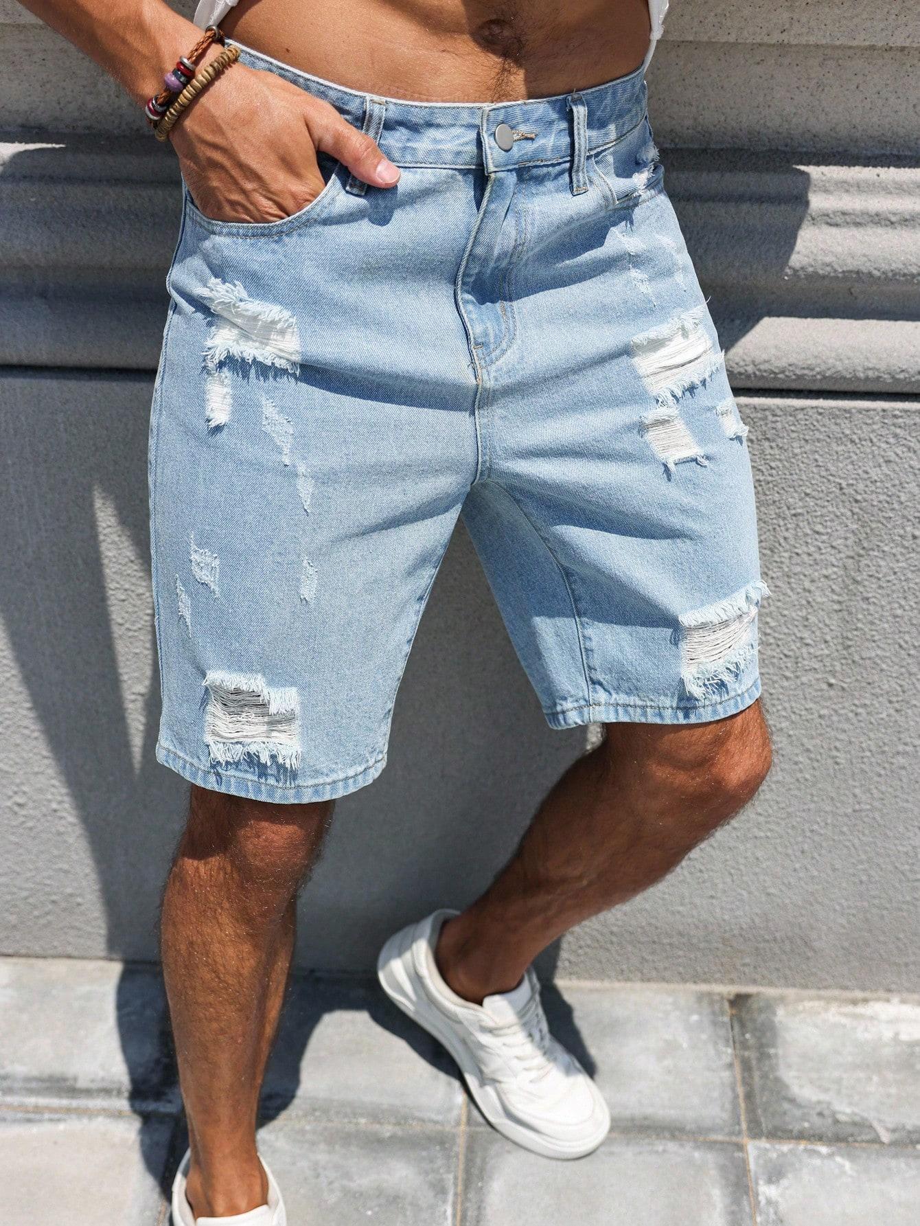 SHEIN NIEBIESKIE SPODENKI JEANS S06__XL