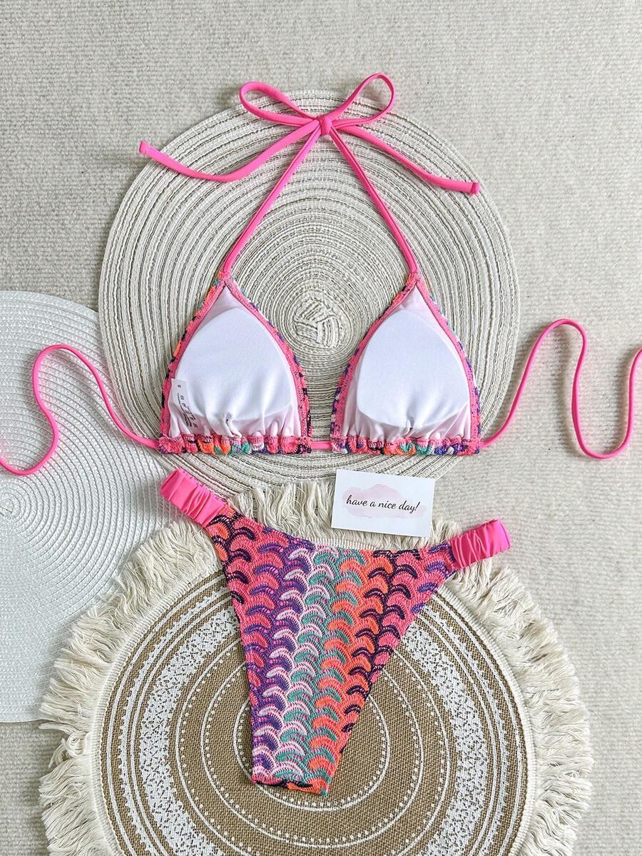 SHEIN DWUCZĘŚCIOWY STRÓJ KĄPIELOWY WZÓR S09__L