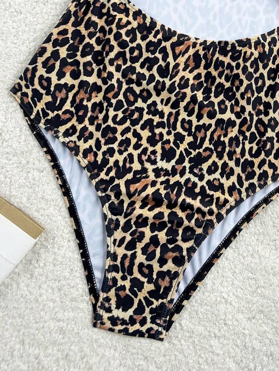 SHEIN JEDNOCZĘŚCIOWY STRÓJ KĄPIELOWY ANIMAL PRINT S09__S
