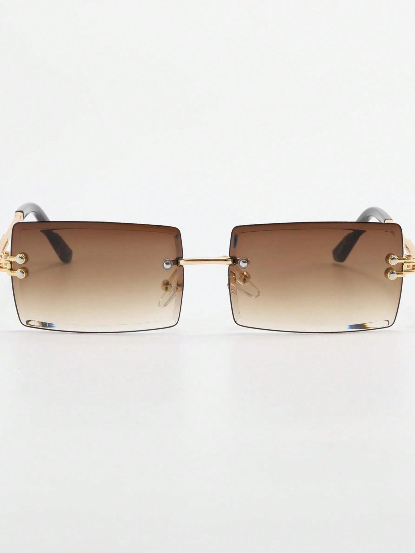 SHEIN BRĄZOWE OKULARY PRZECIWSŁONECZNE S07