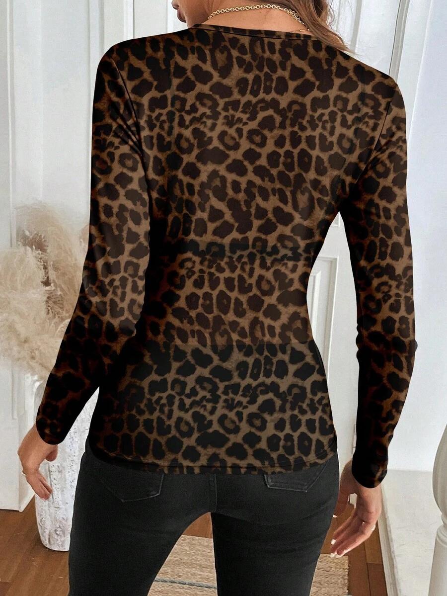 SHEIN BLUZKA ANIMAL PRINT SIATECZKA S06__XS