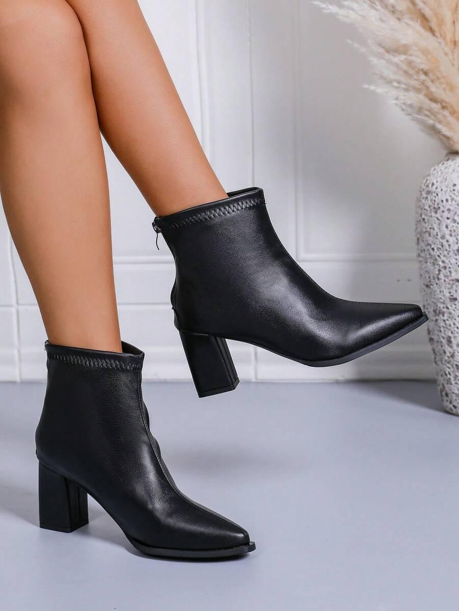 SHEIN CZARNE BOTKI ZAMEK W01__38