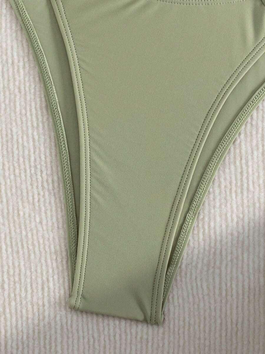 SHEIN ZIELONY DWUCZĘŚCIOWY STRÓJ KĄPIELOWY S09__M