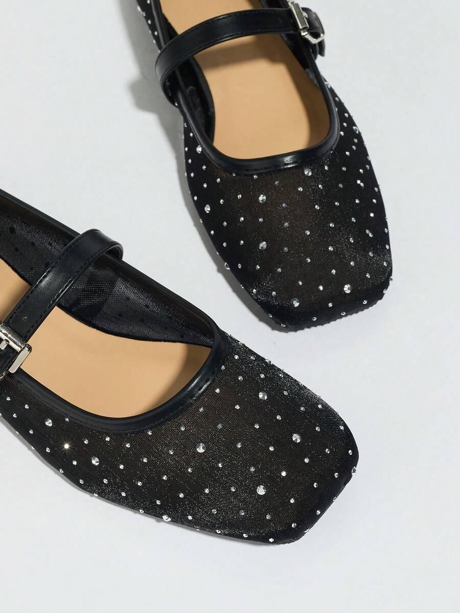SHEIN CZARNE BALERINY ZDOBIENIE S06__39