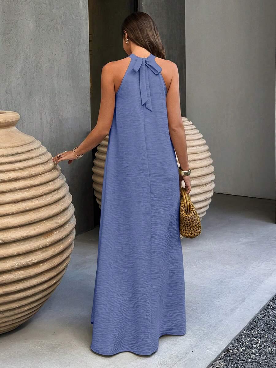SHEIN NIEBIESKA MAXI PROSTA SUKIENKA S09__XL