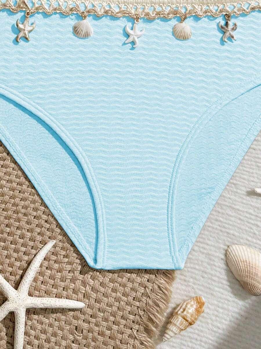SHEIN DWUCZĘŚCIOWY STRÓJ KĄPIELOWY PAREO S09__140-146