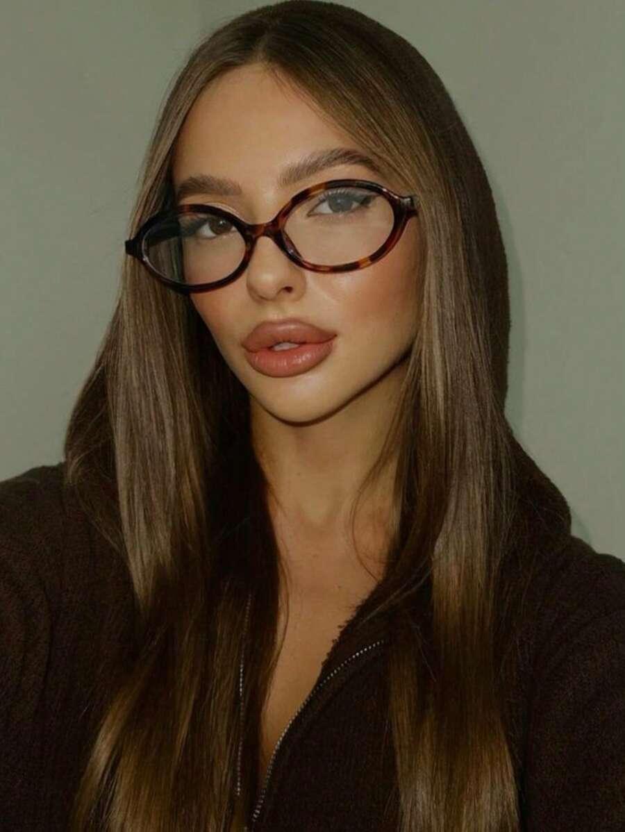 SHEIN OKULARY ZERÓWKI LEOPARD PRINT S07