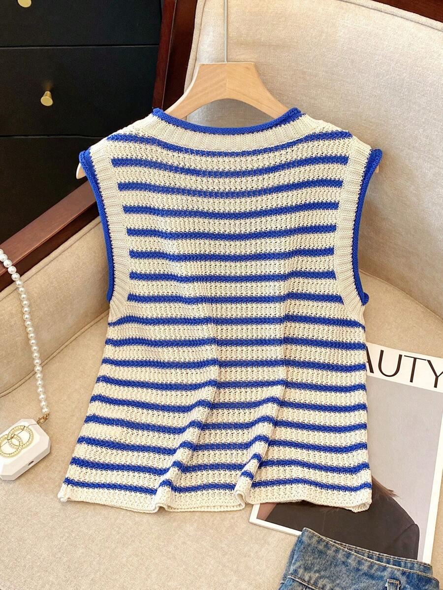 SHEIN DZIANINOWY TOP PASKI S06__XS