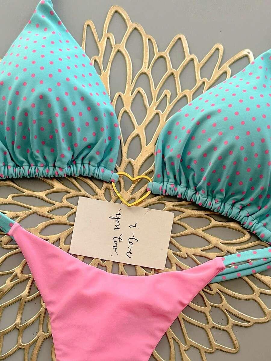 SHEIN DWUCZĘŚCIOWY STRÓJ KĄPIELOWY S09__L