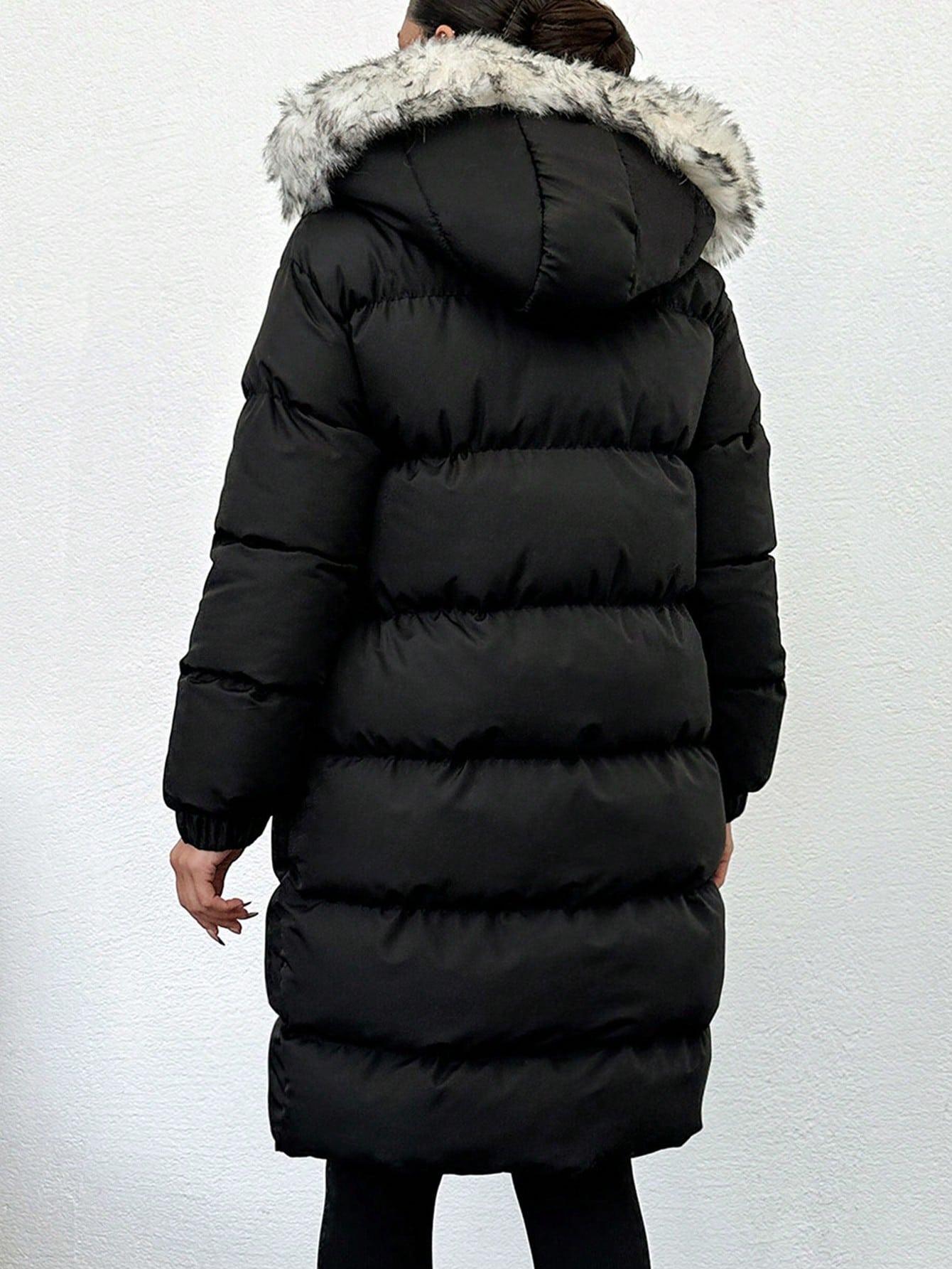 SHEIN CZARNA KURTKA KAPTUR W01__S