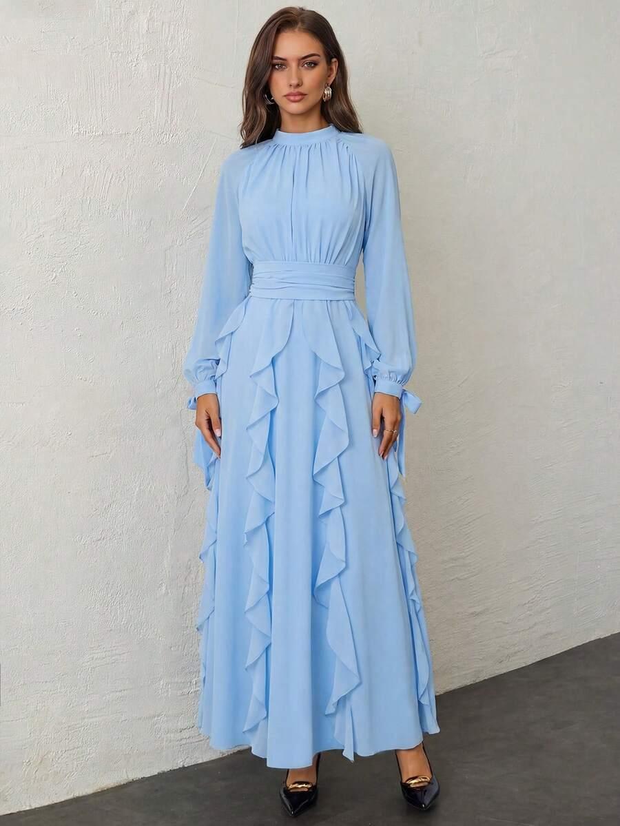 SHEIN NIEBIESKA MAXI SUKIENKA S06__M