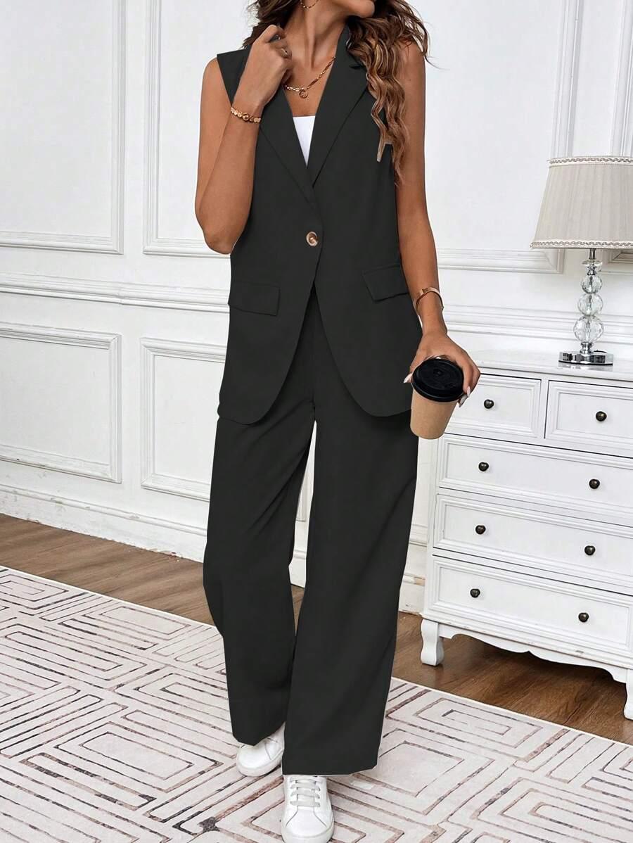 SHEIN KAMIZELKA SPODNIE KOMPLET S06__XL