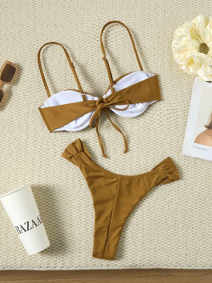 SHEIN DWUCZĘŚCIOWY STRÓJ KĄPIELOWY S09__XS