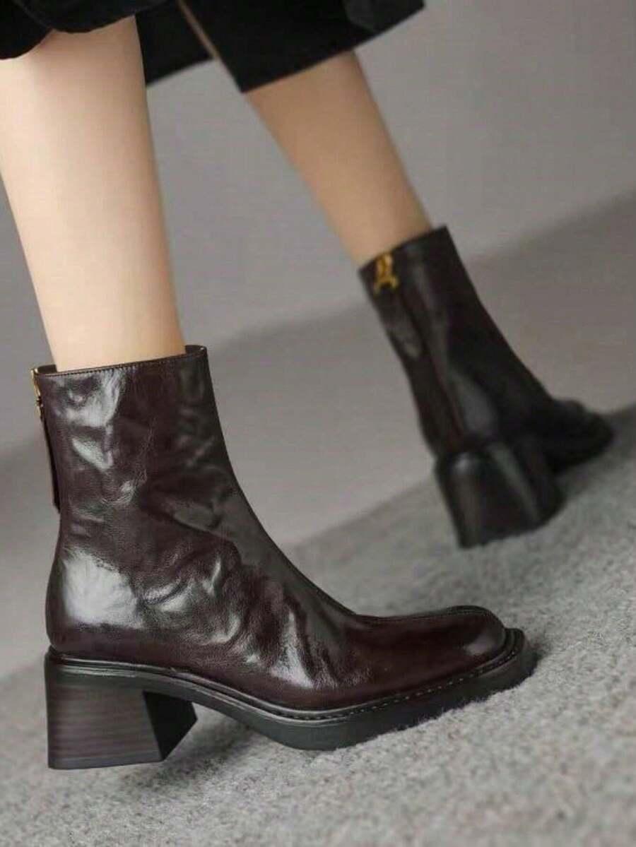 SHEIN BRĄZOWE BOTKI OBCAS W01__40,5