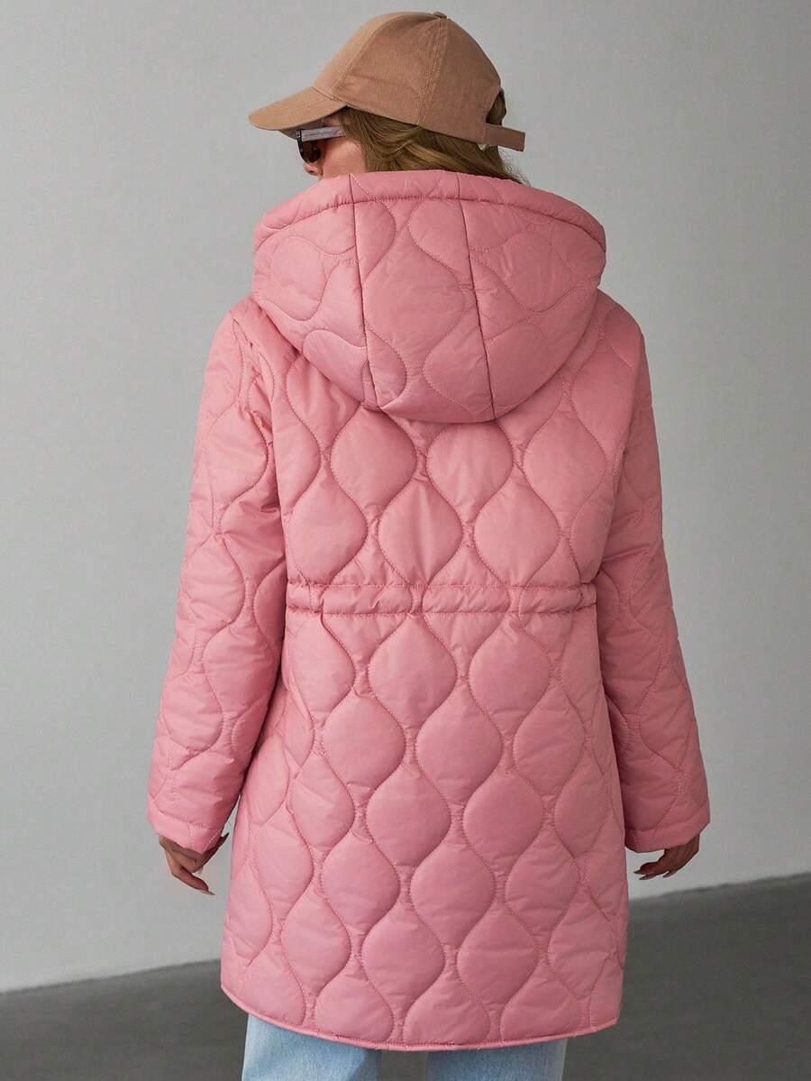 SHEIN RÓŻOWA PIKOWANA KURTKA W01__M