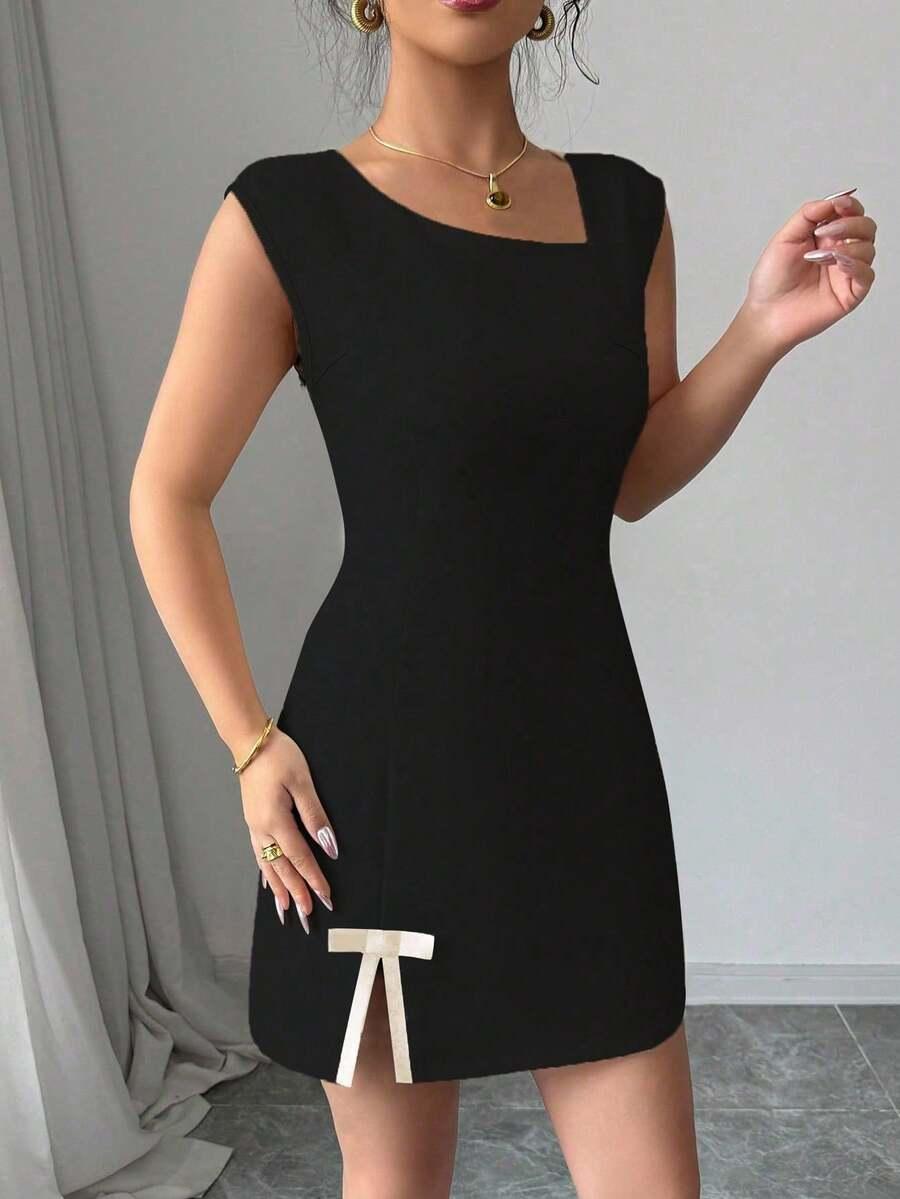 RAFFERIZA CZARNA MINI SUKIENKA S06__XL