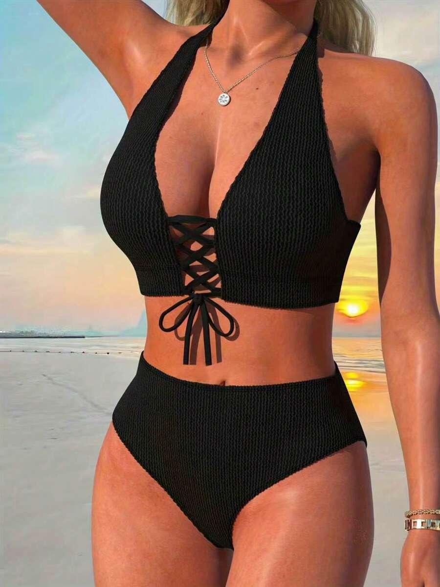 SHEIN DWUCZĘŚCIOWY STRÓJ KĄPIELOWY S09__S