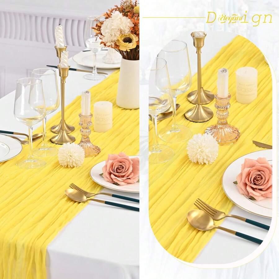 SHEIN ŻÓŁTY BIEŻNIKI NA STÓŁ 3-PACK S07__90X180