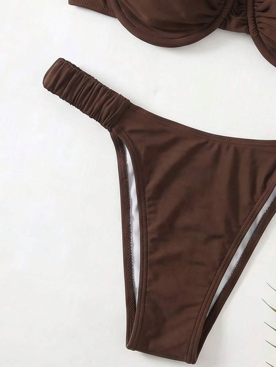 SWIM VCAY BRĄZOWY DWUCZĘŚCIOWY STRÓJ KĄPIELOWY S09__XL