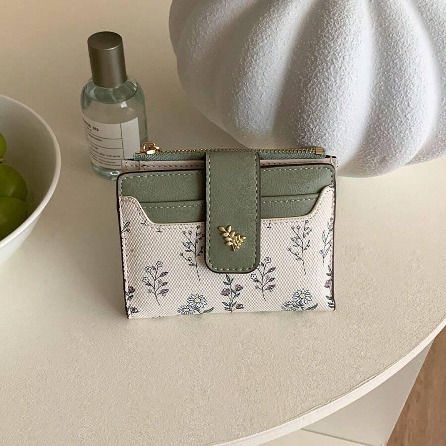 SHEIN PORTFEL WZÓR KWIATY S07__13X10