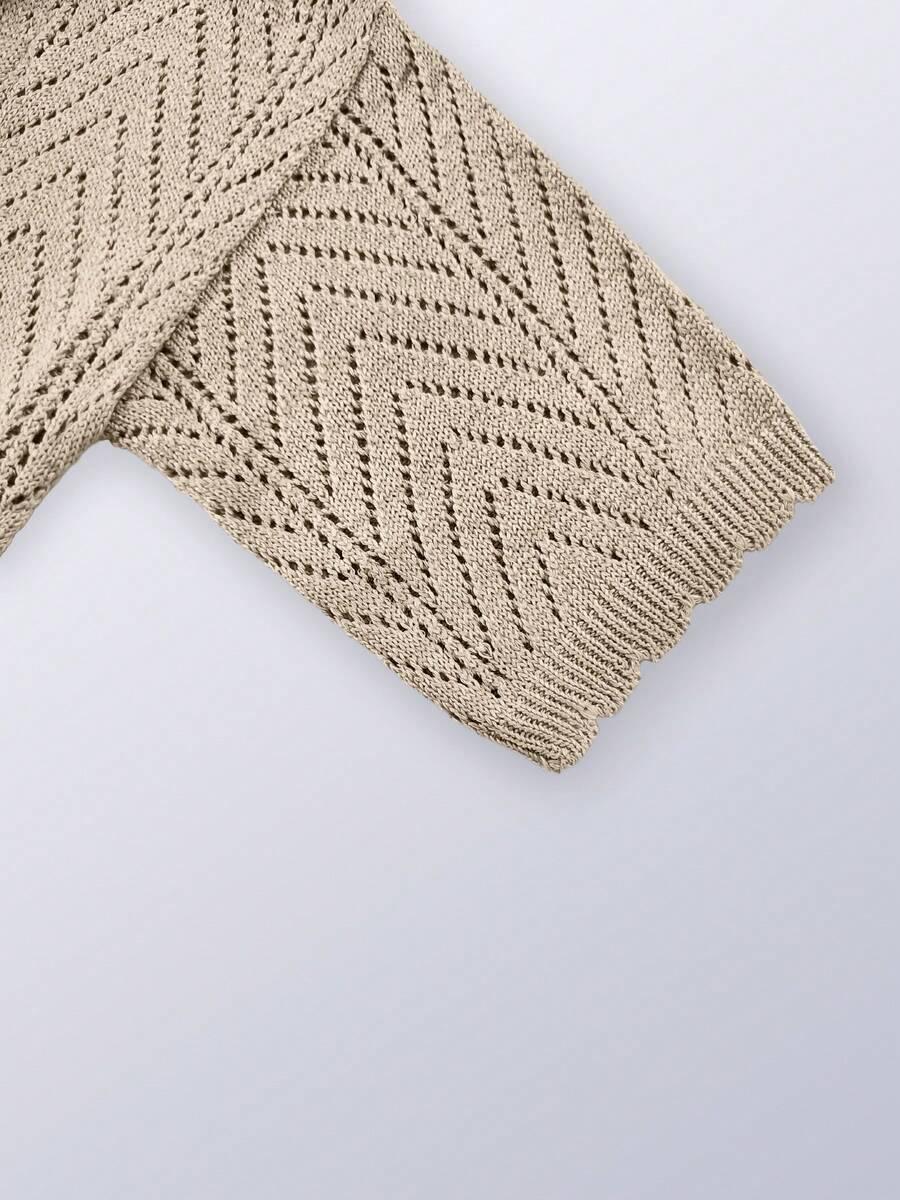 SHEIN BEŻOWY SWETER NARZUTKA S06__M