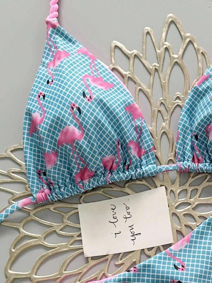 SHEIN DWUCZĘŚCIOWY STRÓJ KĄPIELOWY PRINT S09__S